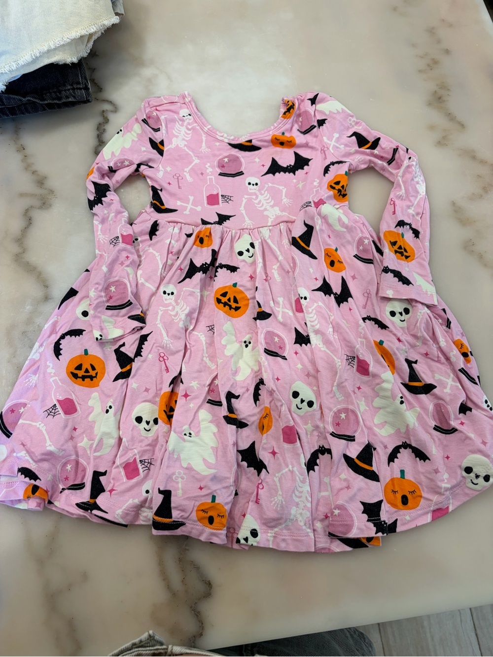 Little Sleepies Pink Halloween Dress with Pumpkins, Ghosts & glows in the dark